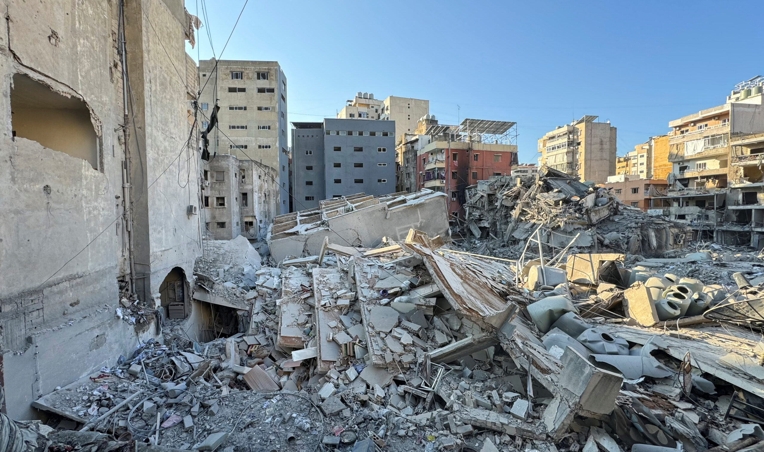 Israel Strike Destroys Building in Central Beirut